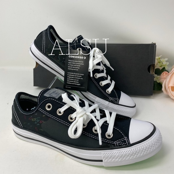 Converse Ctas Low Top Mesh Black W AUTHENTIC - Picture 6 of 8